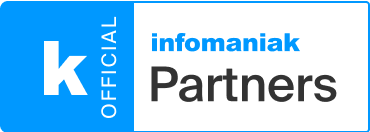 Logo Infomaniak – Partenaire hébergement